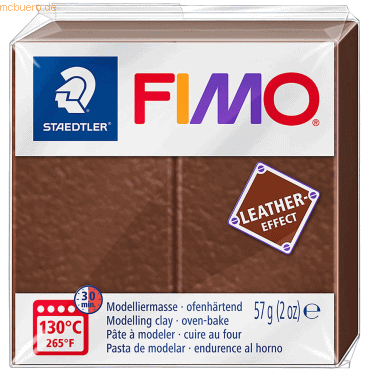 6 x Staedtler Modelliermasse Fimo Kunststoff 57g leather-effekt nuss n 6 x Staedtler Modelliermasse Fimo Kunststoff 57g leather-effekt nuss n von Staedtler