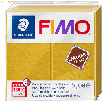 Staedtler Modelliermasse Fimo Kunststoff 57g leather-effekt ocker von Staedtler