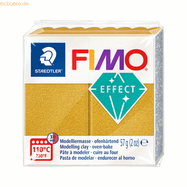 6 x Staedtler Modelliermasse Fimo effect 57g gold metallic von Staedtler