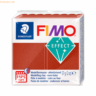 6 x Staedtler Modelliermasse Fimo effect 57g kupfer metall von Staedtler