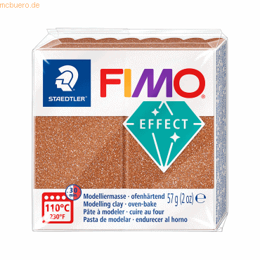 6 x Staedtler Modelliermasse Fimo effect 57g rose gold von Staedtler