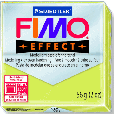6 x Staedtler Modelliermasse Fimo effect Kunststoff 56 g citrin Normal von Staedtler