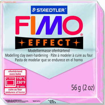 6 x Staedtler Modelliermasse Fimo effect Kunststoff 56 g rose Normalbl von Staedtler