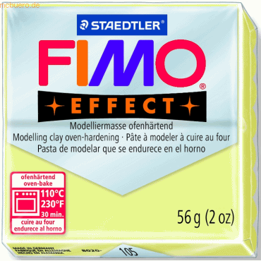 6 x Staedtler Modelliermasse Fimo effect Kunststoff 56 g vanille Norma von Staedtler