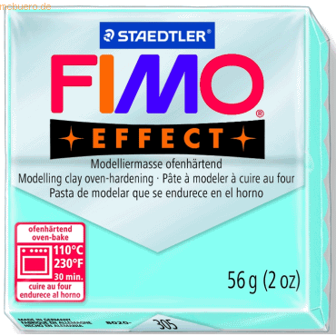 6 x Staedtler Modelliermasse Fimo effect Kunststoff 56g aqua Normalblo von Staedtler