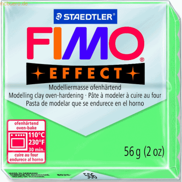 Staedtler Modelliermasse Fimo effect Kunststoff 56g jade Normalblock von Staedtler