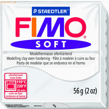 Staedtler Modelliermasse Fimo soft 56g weiß von Staedtler