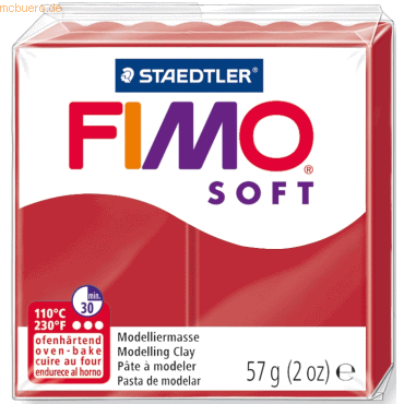 Staedtler Modelliermasse Fimo soft Christmas red 57g von Staedtler