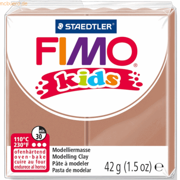 8 x Staedtler Modelliermasse Fimo Kids hellbraun 42g von Staedtler