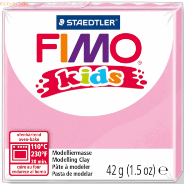 8 x Staedtler Modelliermasse Fimo Kids pink 42g von Staedtler