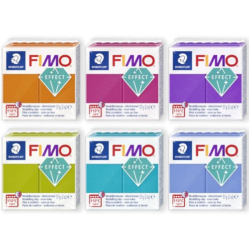 FIMO Soft Polymer Oven Bake Modelliermasse – 57 g Blöcke – Set mit 6 – Metallic-Farben FIMO Soft Polymer Oven Bake Modelliermasse – 57 g Blöcke – Set mit 6 – Metallic-Farben von Staedtler