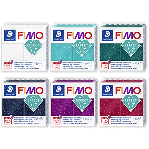 FIMO Weiche Polymer-Modelliermasse, 57 g Blöcke, 6 Stück, Galaxie-Farben FIMO Weiche Polymer-Modelliermasse, 57 g Blöcke, 6 Stück, Galaxie-Farben von STAEDTLER