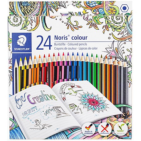 Farbstifte-Set, 24 Stifte von Staedtler