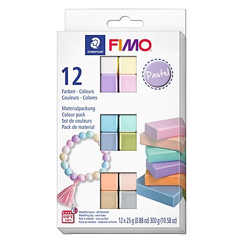 Fimo-Soft "Pastellfarben-Set", 12 Farben von Staedtler