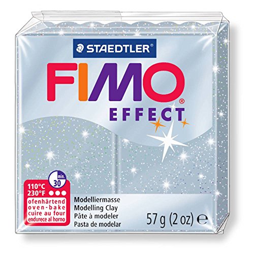 Modelliermasse Fimo effect glitter silber, 57g von Staedtler
