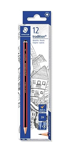 STAEDTLER 110 Tradition Bleistift Zedernholz 2H 12 Stück von Staedtler