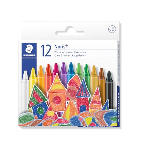 STAEDTLER 220 NC12 Wachsmalkreide Noris Club, 12 Stück im Etui von Staedtler