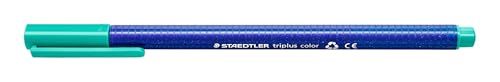 STAEDTLER Filzstifte triplus color, türkis, dreikant, stabile, eindrucksichere Spitze, Linienbreite ca. 1 mm, kindgerecht, hohe Qualität Made in Germany, 10 fibre-tip pens im Kartonetui, 323-54 von Staedtler