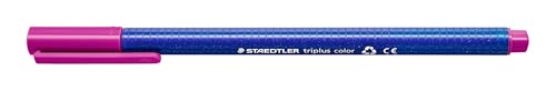 STAEDTLER Filzstifte triplus color, rotlila, dreikant, stabile, eindrucksichere Spitze, Linienbreite ca. 1 mm, kindgerecht, hohe Qualität Made in Germany, 10 fibre-tip pens im Kartonetui, 323-61 von Staedtler