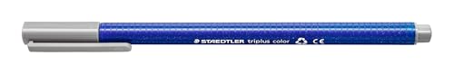 STAEDTLER Filzstifte triplus color, hellgrau, dreikant, stabile, eindrucksichere Spitze, Linienbreite ca. 1 mm, kindgerecht, Made in Germany, 10 hellgraue fibre-tip pens im Kartonetui, 323-82 von Staedtler