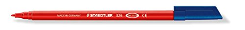 STAEDTLER 326-2 Fasermaler Noris Club, circa 1.0 mm, auswaschbar, 10 Stück im Kartonetui, rot von Staedtler
