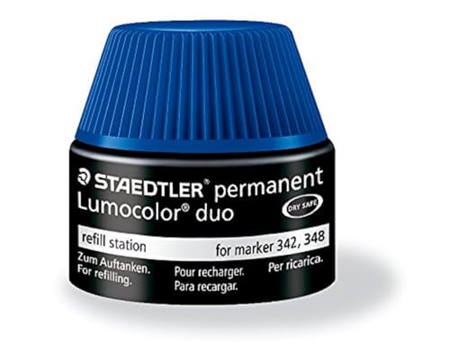 STAEDTLER 488 48 Lumocolor duo permanent marker Nachfüllstation für 342/348, blau von Staedtler