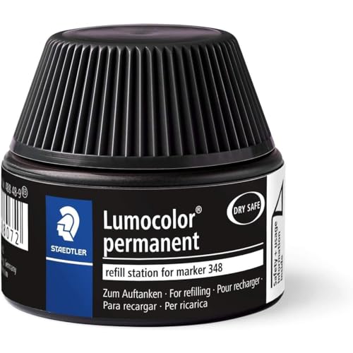 STAEDTLER 488 48 Lumocolor duo permanent marker Nachfüllstation für 342/348, schwarz von Staedtler