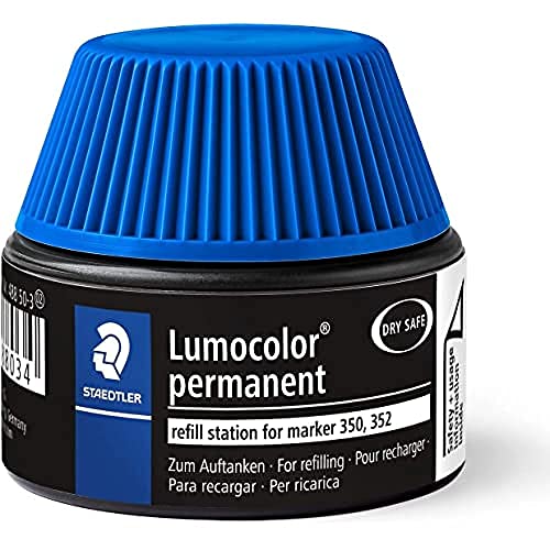 STAEDTLER 488 50 Lumocolor permanent marker Nachfüllstation blau für 350/352, blau von Staedtler