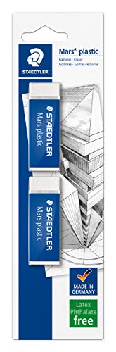 STAEDTLER 526 50 BK2DA Radierer Mars plastic phtalat und latexfrei, 2 Stück auf Blisterkarte, weiß STAEDTLER 526 50 BK2DA Radierer Mars plastic phtalat und latexfrei, 2 Stück auf Blisterkarte, weiß von Staedtler