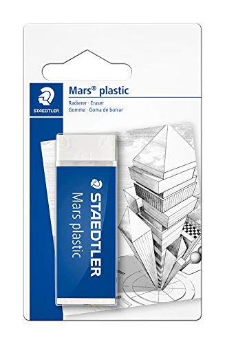STAEDTLER 526 50 BKD Radierer Mars plastic phtalat- und latexfrei, 1 Stück auf Blisterkarte, weiß von Staedtler