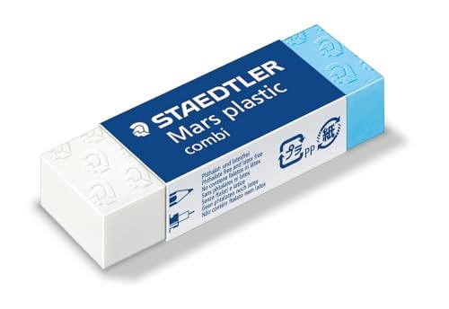 STAEDTLER 526 508 Radierer Mars Plastic Combi Phtalat- und Latexfrei, weiß von STAEDTLER