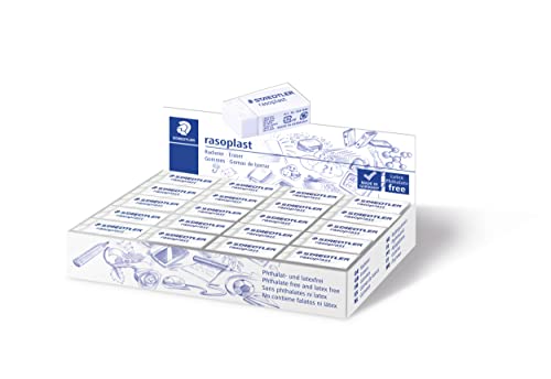 STAEDTLER 526 B40 Radierer rasoplast phtalat und latexfrei, 16 x 13 x 33 mm, Schachtel mit 40 Stück, weiß STAEDTLER 526 B40 Radierer rasoplast phtalat und latexfrei, 16 x 13 x 33 mm, Schachtel mit 40 Stück, weiß von Staedtler