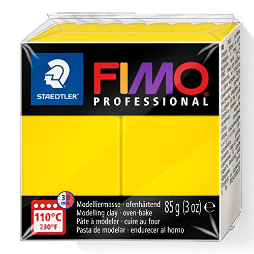 STAEDTLER 8004-100 - Fimo Professional Normalblock, 85 g, gelb von STAEDTLER