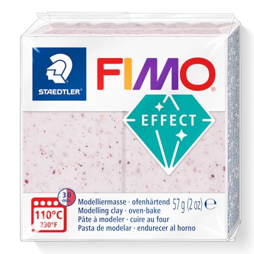 STAEDTLER 8010-270 FIMO Effect ofenhärtende Polymer-Modelliermasse – Botanical Rose (1 x 57 g Block) von Staedtler