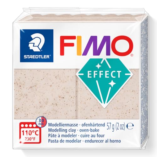STAEDTLER 8010-770 FIMO Effect ofenhärtende Polymer Modelliermasse - Botanische Hagebutte (1 x 57g Block) von Staedtler