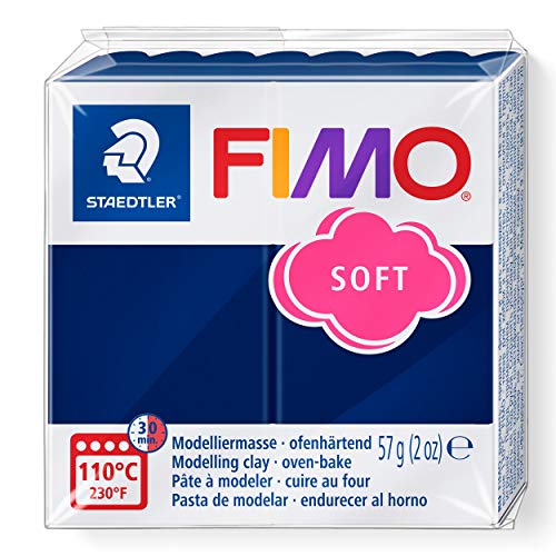 STAEDTLER 8020-35 - Fimo Soft Normalblock, Modelliermasse, 57 g, windsorblau, 1 Packung von Staedtler