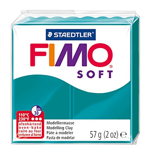 STAEDTLER 8020-36 - Fimo Soft Normalblock, Modelliermasse, 57 g, petrol von STAEDTLER