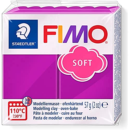 STAEDTLER 8020-61 - Fimo Soft Normalblock, Modelliermasse, 57 g, purpur STAEDTLER 8020-61 - Fimo Soft Normalblock, Modelliermasse, 57 g, purpur von Staedtler