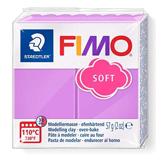 STAEDTLER 8020-62 - Fimo Soft Normalblock, Modelliermasse, 57 g, lavendel STAEDTLER 8020-62 - Fimo Soft Normalblock, Modelliermasse, 57 g, lavendel von Staedtler