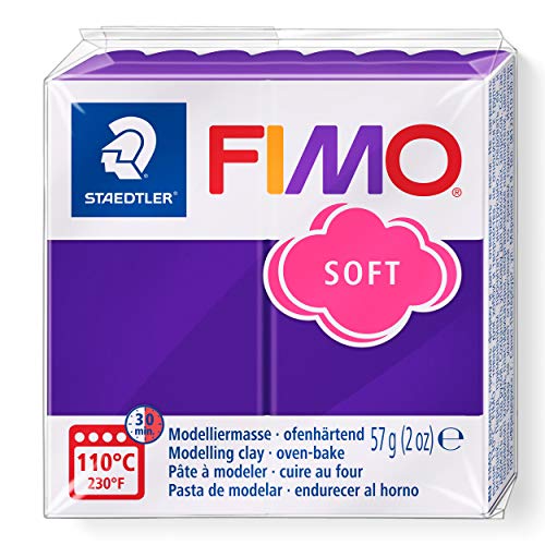 STAEDTLER 8020-63 - Fimo Soft Normalblock, Modelliermasse, 57 g, pflaume, 1 Packung STAEDTLER 8020-63 - Fimo Soft Normalblock, Modelliermasse, 57 g, pflaume, 1 Packung von Staedtler