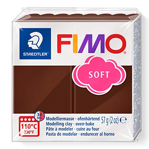 STAEDTLER 8020-75 - Fimo Soft Normalblock, Modelliermasse, 57 g, schokolade STAEDTLER 8020-75 - Fimo Soft Normalblock, Modelliermasse, 57 g, schokolade von Staedtler