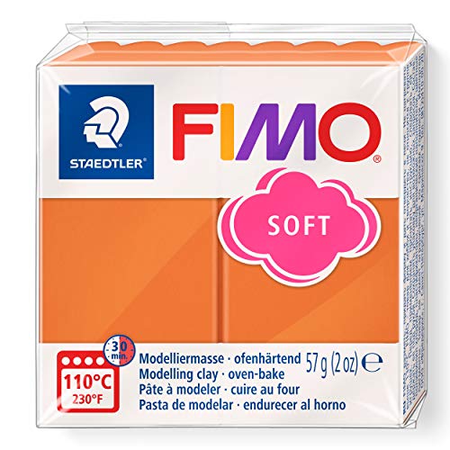 STAEDTLER 8020-76 ST 8020-76 - Fimo Soft Normalblock, Modelliermasse, 57 g, cognac von Staedtler