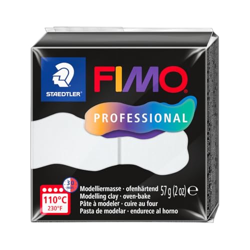 STAEDTLER FIMO professional 8040 ofenhärtende Modelliermasse, speziell für Profis und Künstler, Einzelprodukt weiß, 8040-0 STAEDTLER FIMO professional 8040 ofenhärtende Modelliermasse, speziell für Profis und Künstler, Einzelprodukt weiß, 8040-0 von STAEDTLER