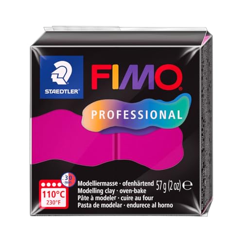 STAEDTLER FIMO professional 8040 ofenhärtende Modelliermasse, speziell für Profis und Künstler, Einzelprodukt reinmagenta, 8040-210 STAEDTLER FIMO professional 8040 ofenhärtende Modelliermasse, speziell für Profis und Künstler, Einzelprodukt reinmagenta, 8040-210 von STAEDTLER