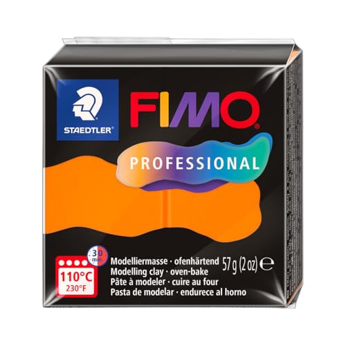 STAEDTLER FIMO professional 8040 ofenhärtende Modelliermasse, speziell für Profis und Künstler, Einzelprodukt orange, 8040-4 STAEDTLER FIMO professional 8040 ofenhärtende Modelliermasse, speziell für Profis und Künstler, Einzelprodukt orange, 8040-4 von STAEDTLER