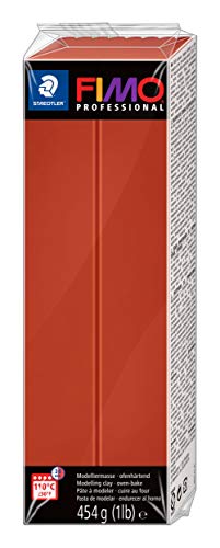 STAEDTLER 8041-74 ST FIMO professional ofenhärtende Modelliermasse (Großblock 454g (1 lb)) Farbe: terrakotta von Staedtler
