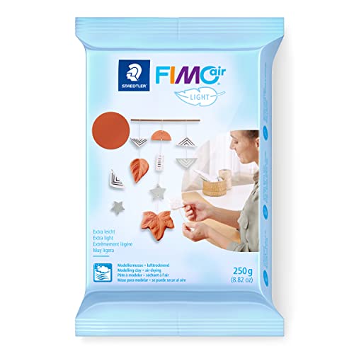 STAEDTLER lufttrocknende Modelliermasse FIMO air light, extra leicht, terrakotta, sofort gebrauchsfähig, kein Brennvorgang notwendig, 250g, angenehme Haptik, klebt nicht, 8131-76 STAEDTLER lufttrocknende Modelliermasse FIMO air light, extra leicht, terrakotta, sofort gebrauchsfähig, kein Brennvorgang notwendig, 250g, angenehme Haptik, klebt nicht, 8131-76 von Staedtler