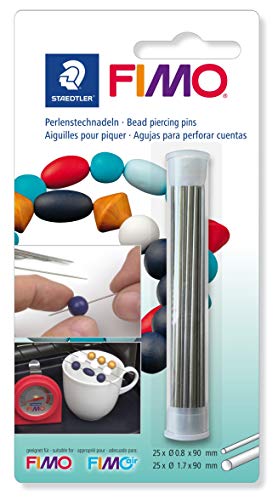 STAEDTLER 8712 20 FIMO Accessoires Perlenstechnadeln im Kunststoffrohr, 50 Stück von Staedtler