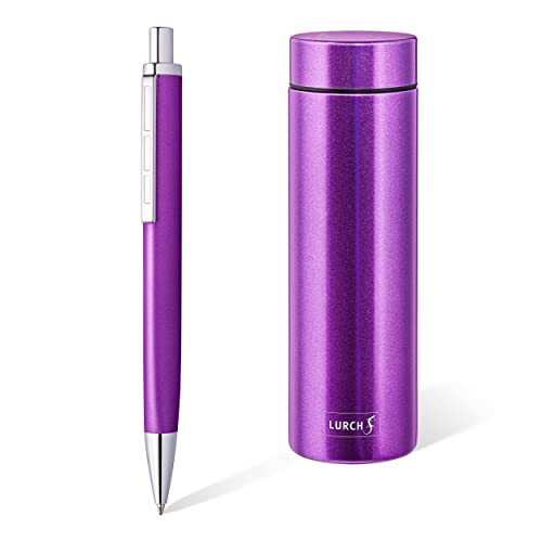 STAEDTLER Druckkugelschreiber Set, limitiert auf 5000 Stück, in der Trendfarbe lilac, triplus Kugelschreiber und Lurch Lipstick Isolierflasche, 66444000 von Staedtler