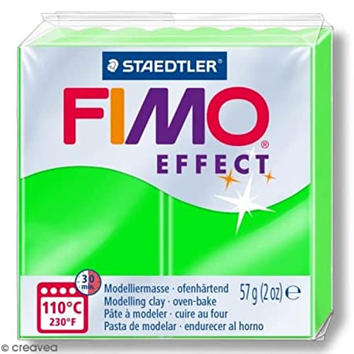 STAEDTLER FIMO effect, Neonfarben (neon grün), Normalblock 57g, 8010-501 von Staedtler